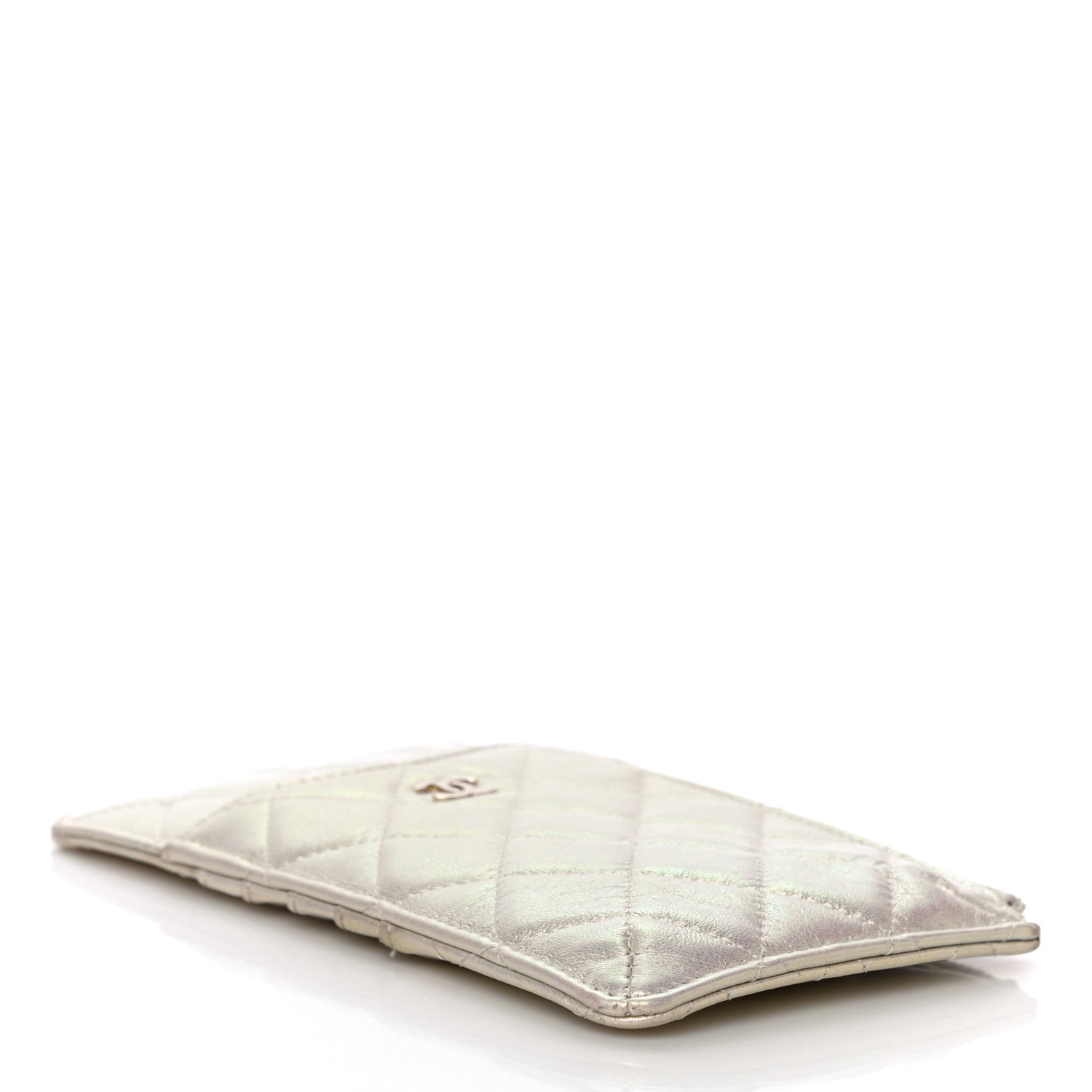 Chanel Iridescent Lambskin Quilted Classic iPhone Pouch Ivory 4 of 17