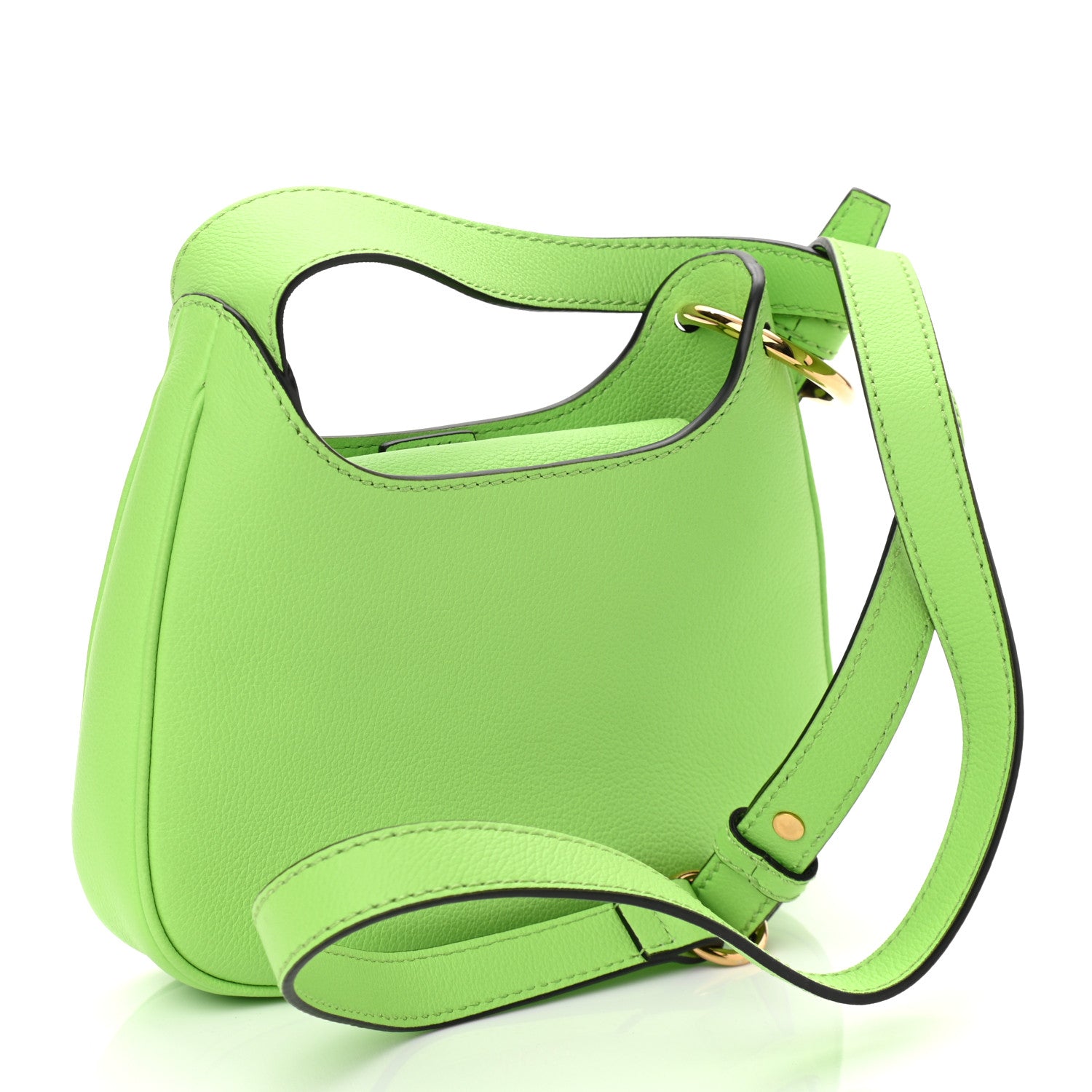 Versace Calfskin La Medusa Small Hobo Crossbody Green 2 of 8