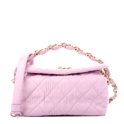 Chanel Crumpled Lambskin Quilted Small CC Links Shoulder Bag Pink 1 of 11