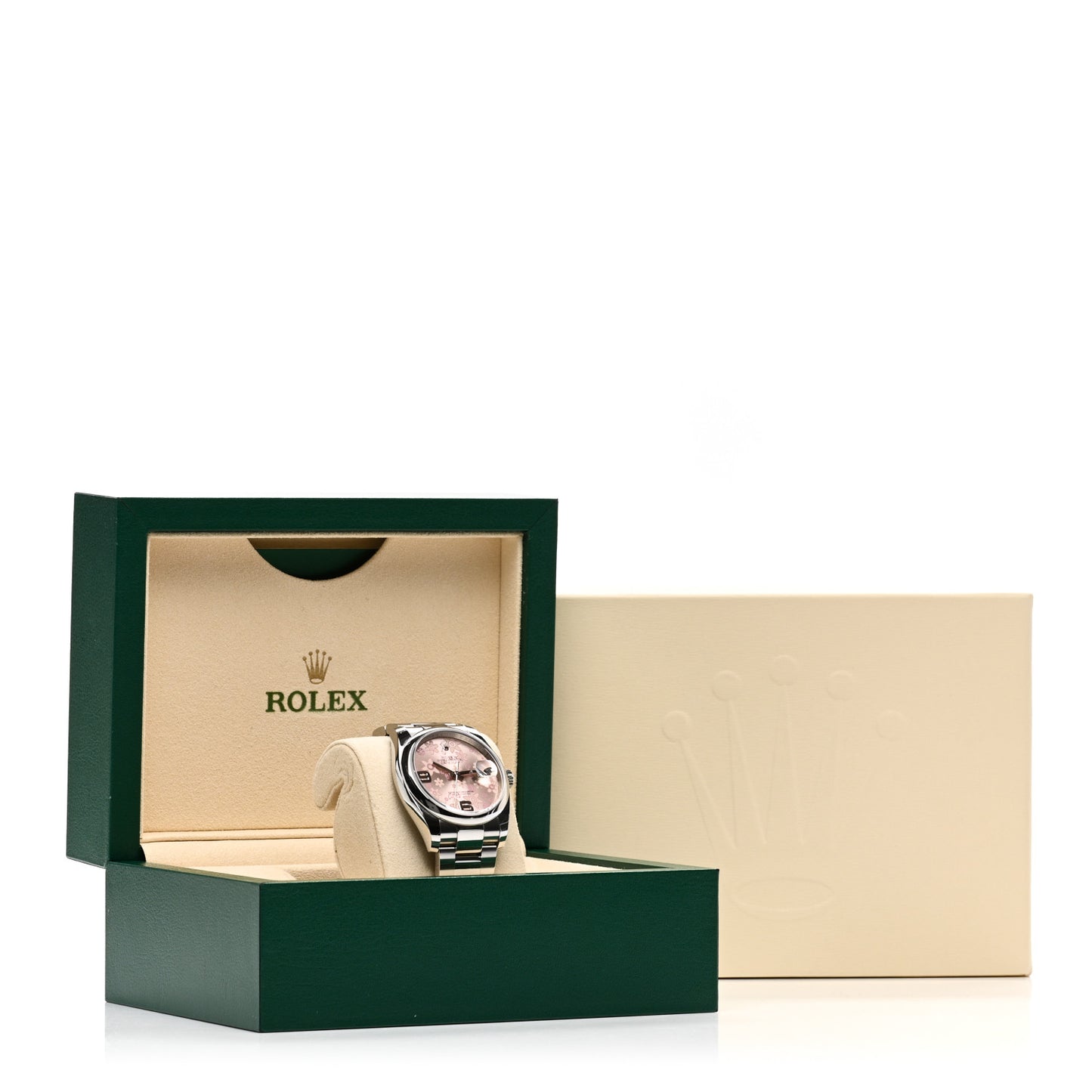 Stainless Steel 36mm Oyster Perpetual Datejust Watch Pink Flowers 116200