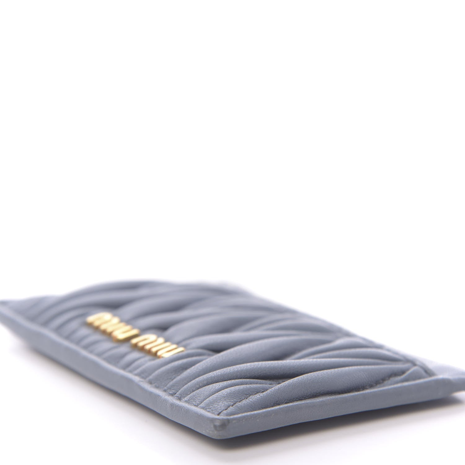 Miu Miu Nappa Matelasse Card Holder Pervinca 12 of 14