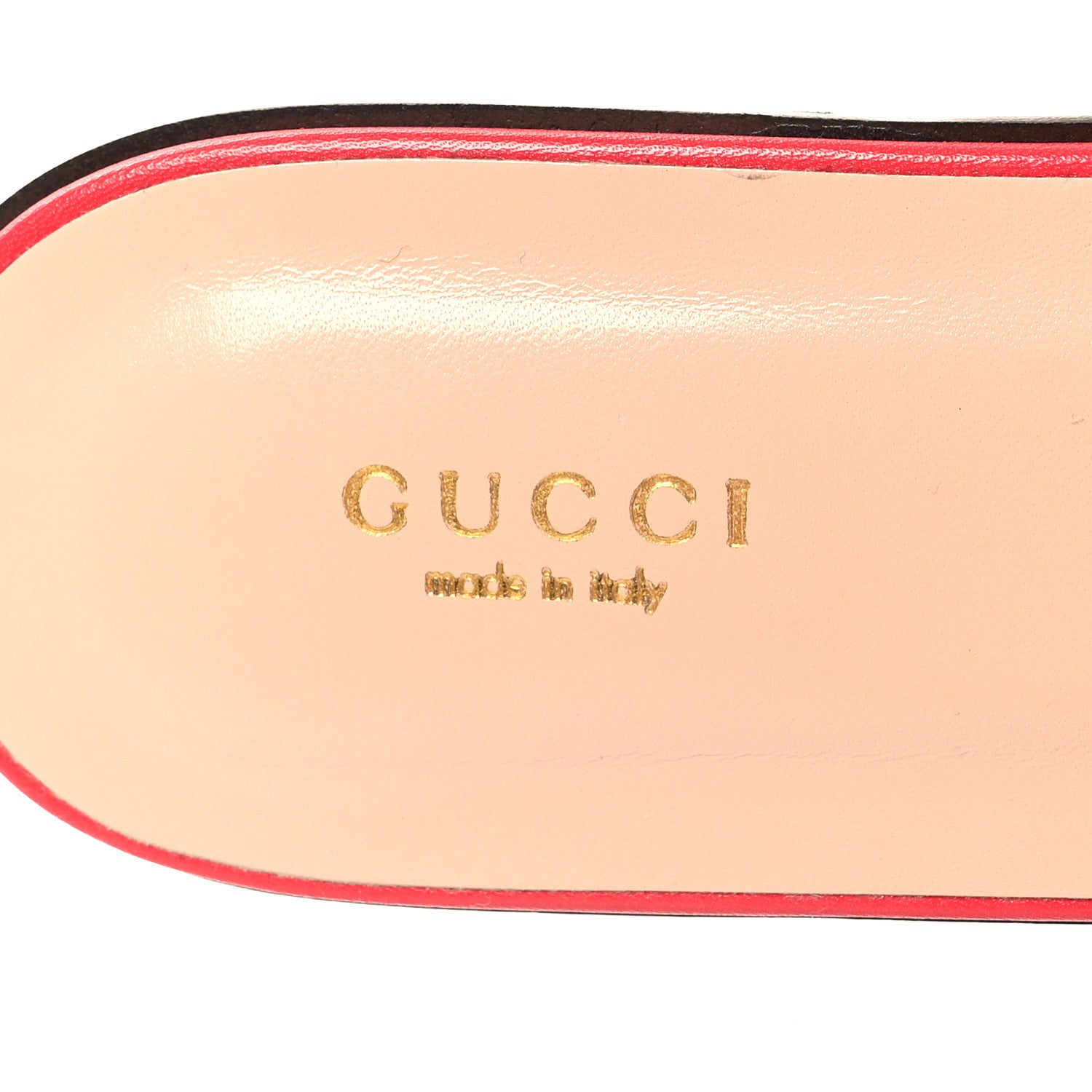 Gucci Malaga Kid Cara Flat Slide Sandals 41 Runway Coral 9 of 10