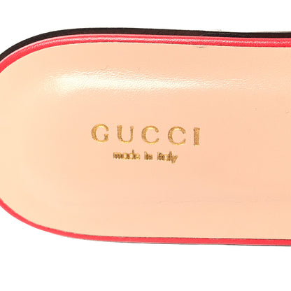 Gucci Malaga Kid Cara Flat Slide Sandals 41 Runway Coral 9 of 10