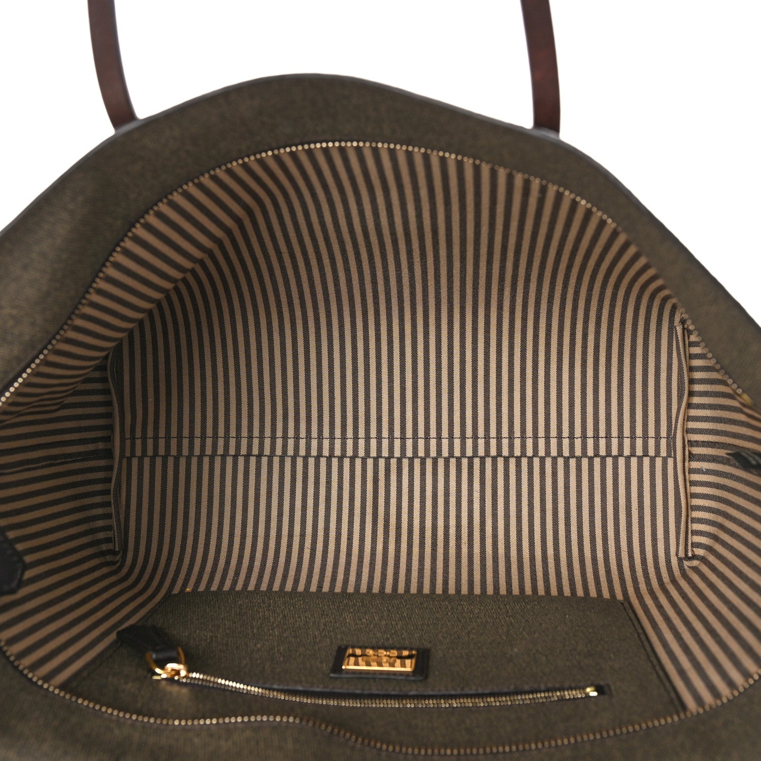 Fendi Zucca Spalmati Small Roll Tote Tobacco Moro 5 of 10