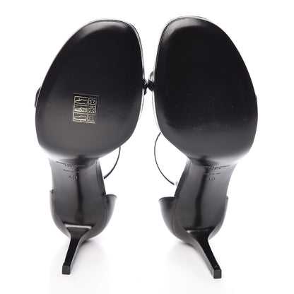 Saint Laurent Calfskin Jane 80 Ankle Strap Sandals 40 Black 5 of 8