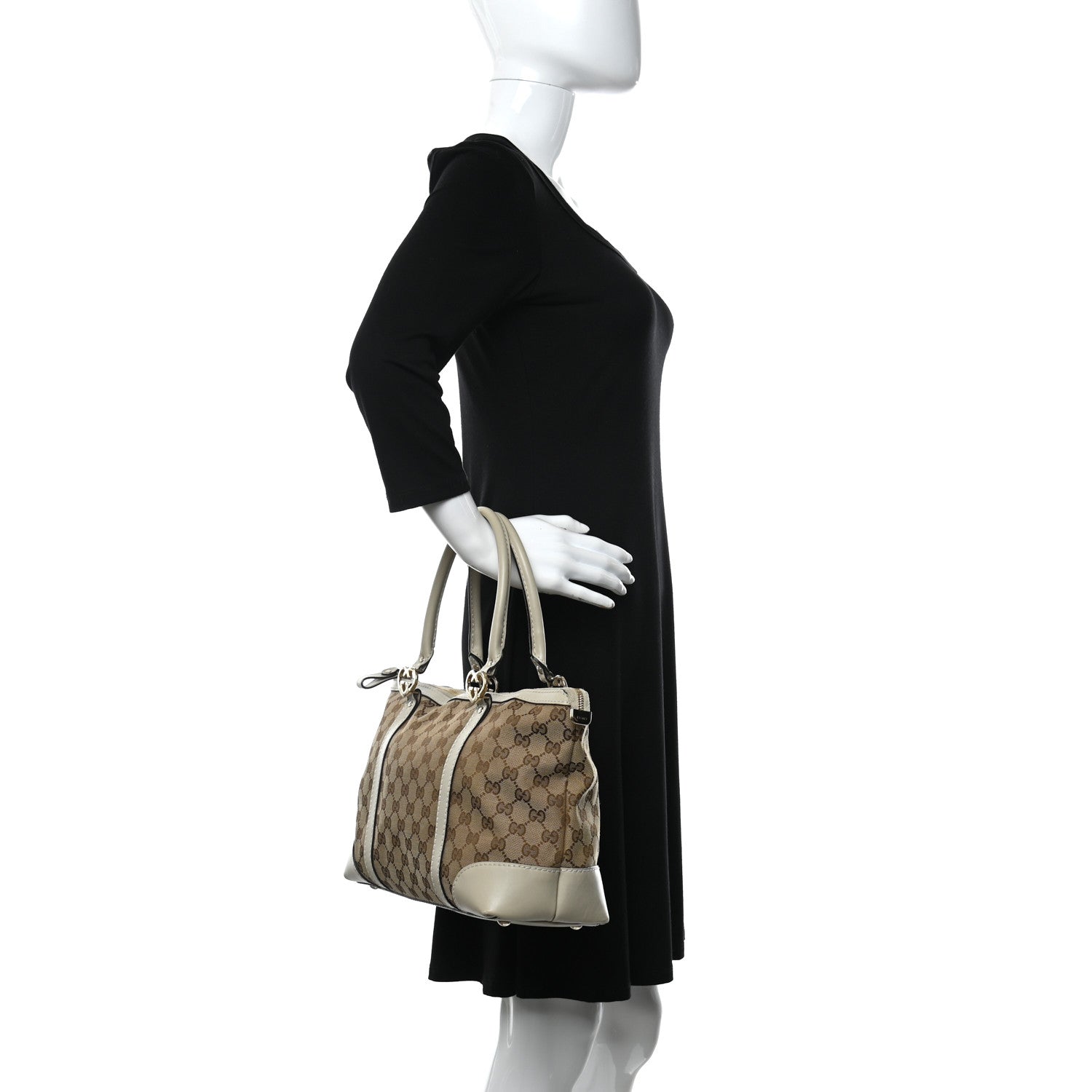 Gucci Monogram Small Lovely Heart Tote White 2 of 11
