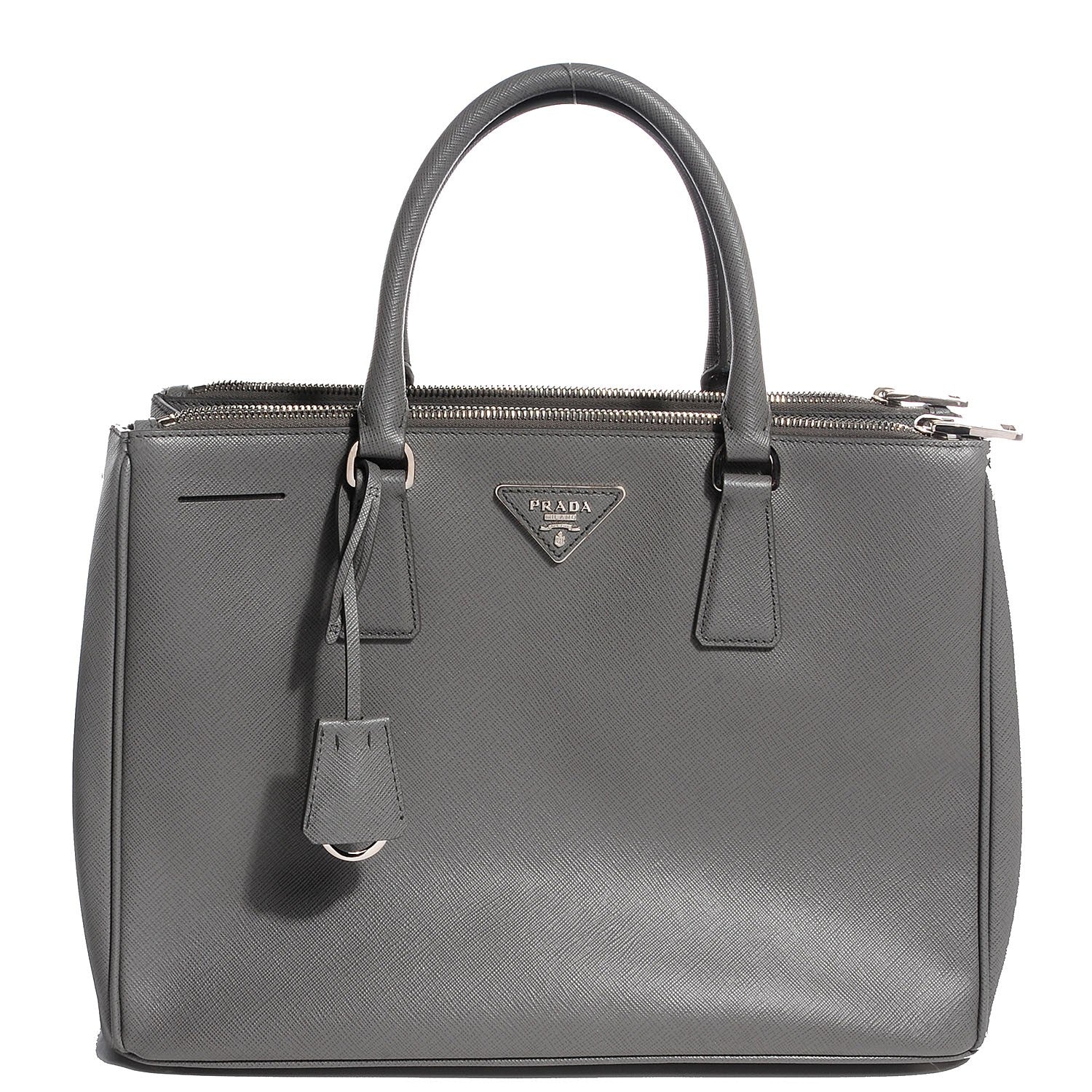 Prada Saffiano Lux Medium Double Zip Tote Marmo 1 of 11