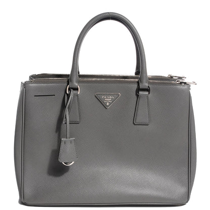Prada Saffiano Lux Medium Double Zip Tote Marmo 1 of 11