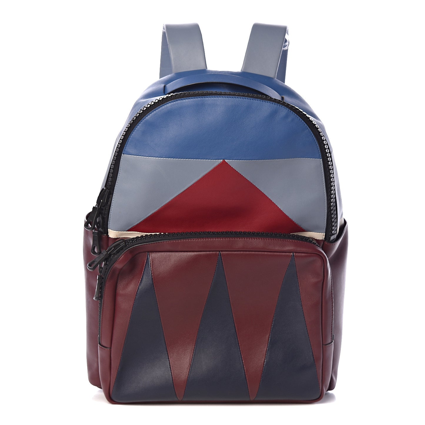 Calfskin Patchwork Backpack Multicolor