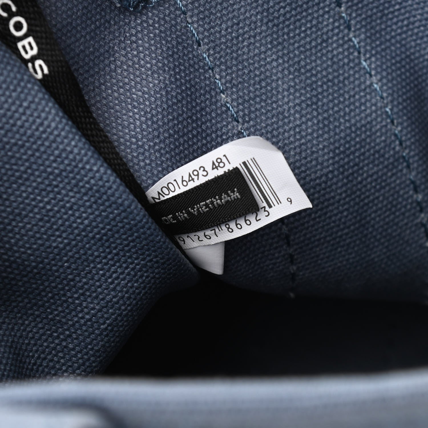 Marc Jacobs Cotton Canvas Mini The Tote Bag Blue Shadow 6 of 9