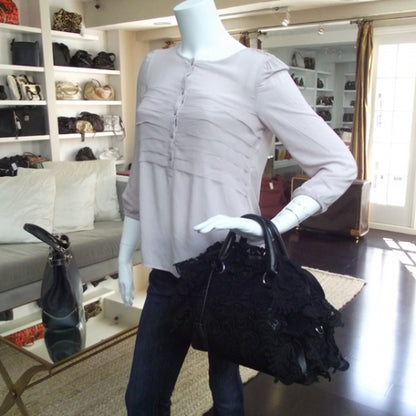 Prada Lace Pizzo S Bowler Black 2 of 9