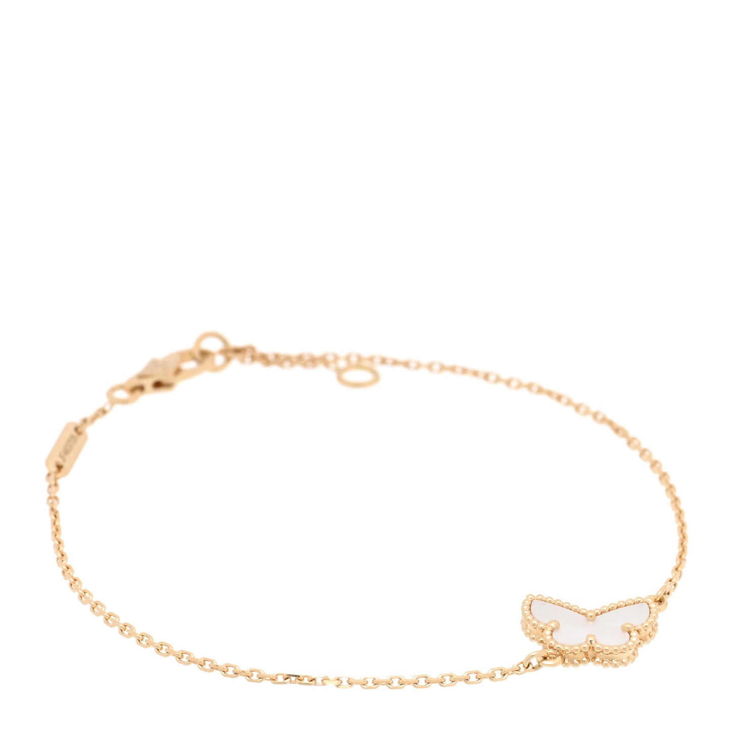 18K Yellow Gold Mother of Pearl Sweet Alhambra Butterfly Bracelet