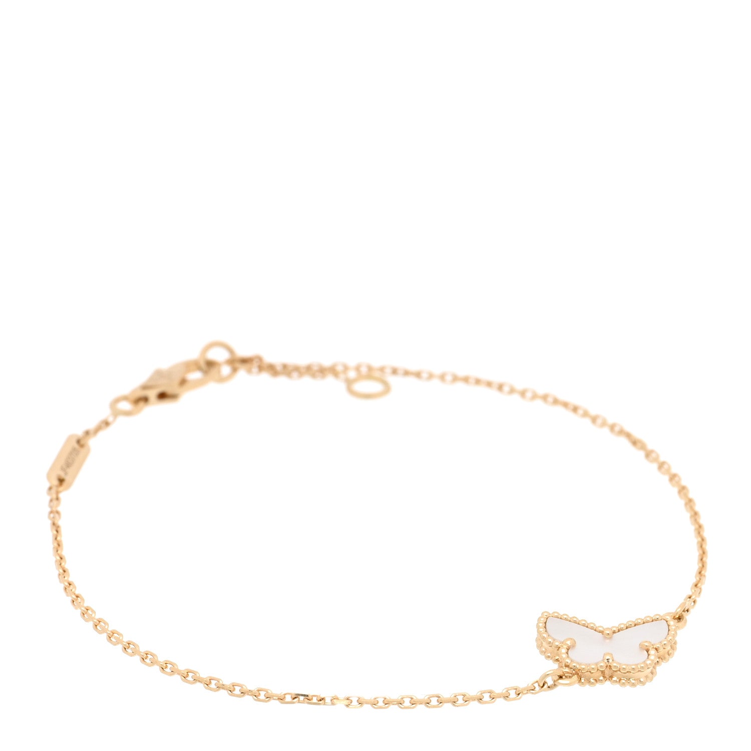 Van Cleef & Arpels 18K Yellow Gold Mother of Pearl Sweet Alhambra Butterfly Bracelet 1 of 4