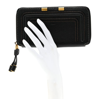 Chloe Grained Calfskin Marcie Long Zip Around Wallet Black 2 of 8