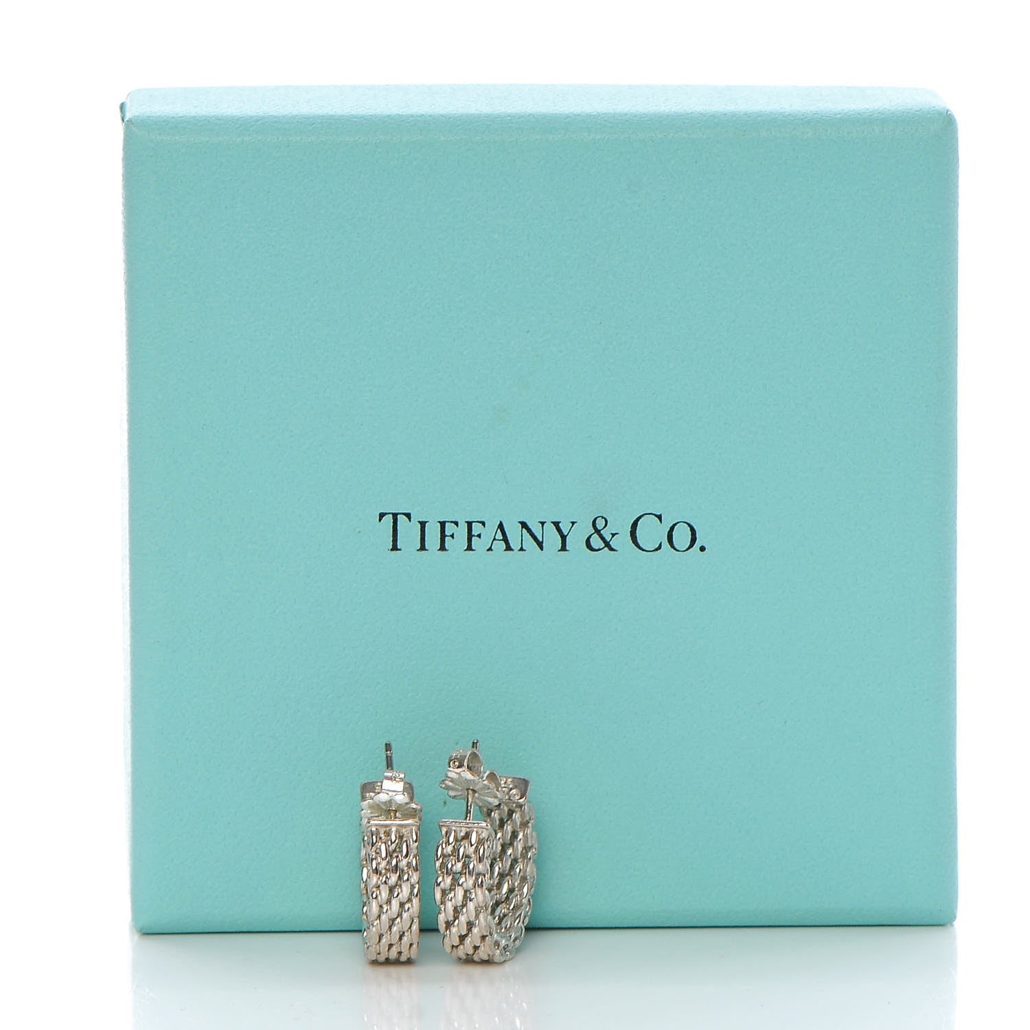 Tiffany Sterling Silver Wide Somerset Hoop Earrings 6 of 6