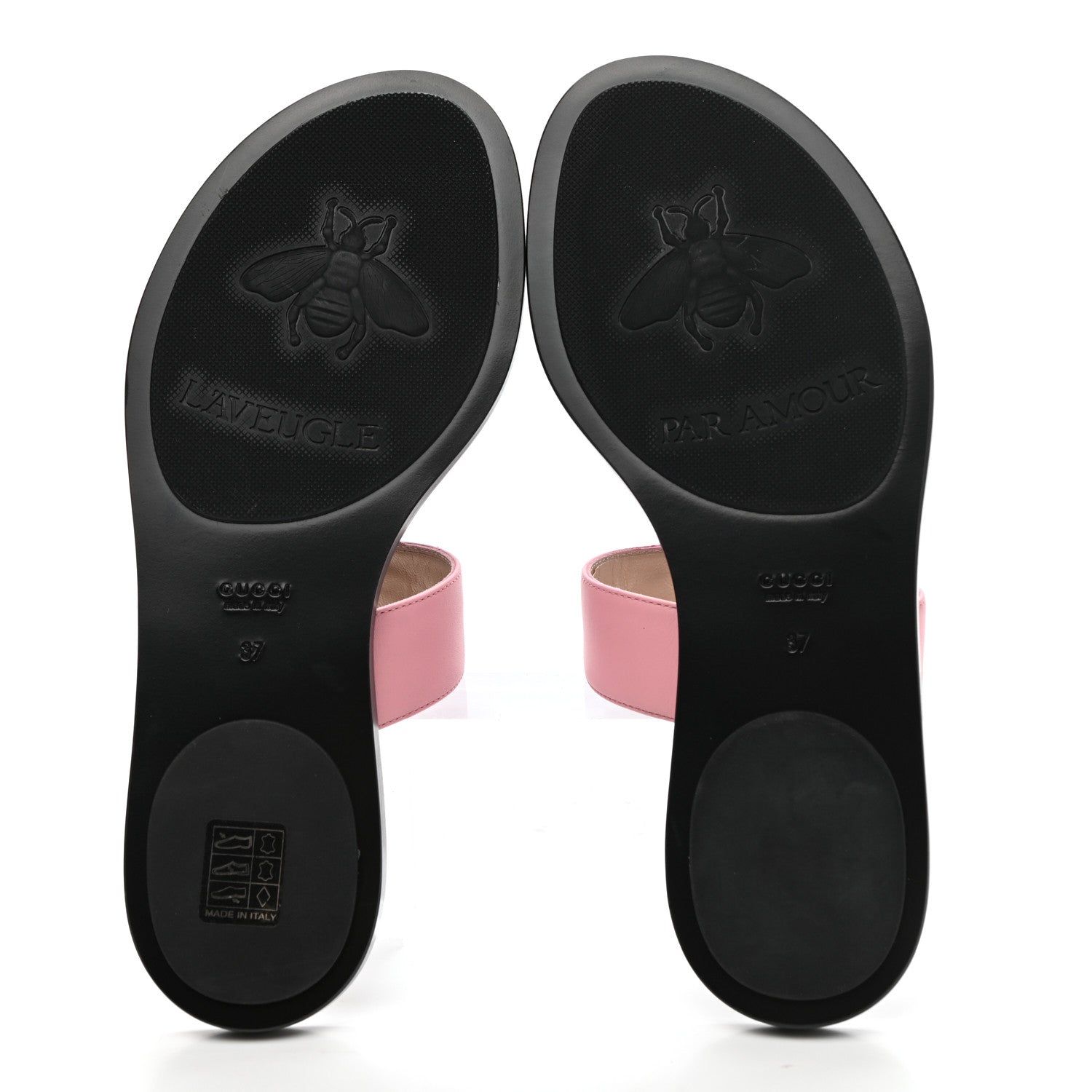 Gucci Calfskin GG Marmont Thong Sandals 37 Wild Rose 6 of 10