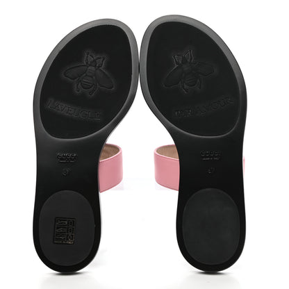 Gucci Calfskin GG Marmont Thong Sandals 37 Wild Rose 6 of 10