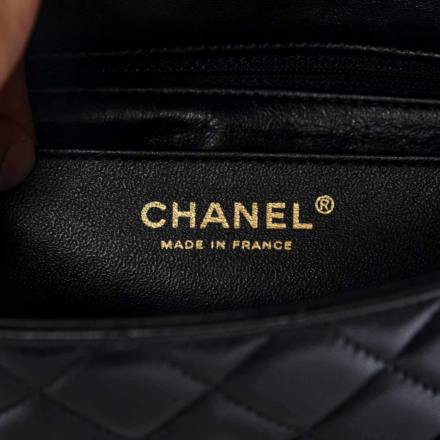 Chanel Lambskin Quilted Mini Rectangular Flap Black 6 of 7