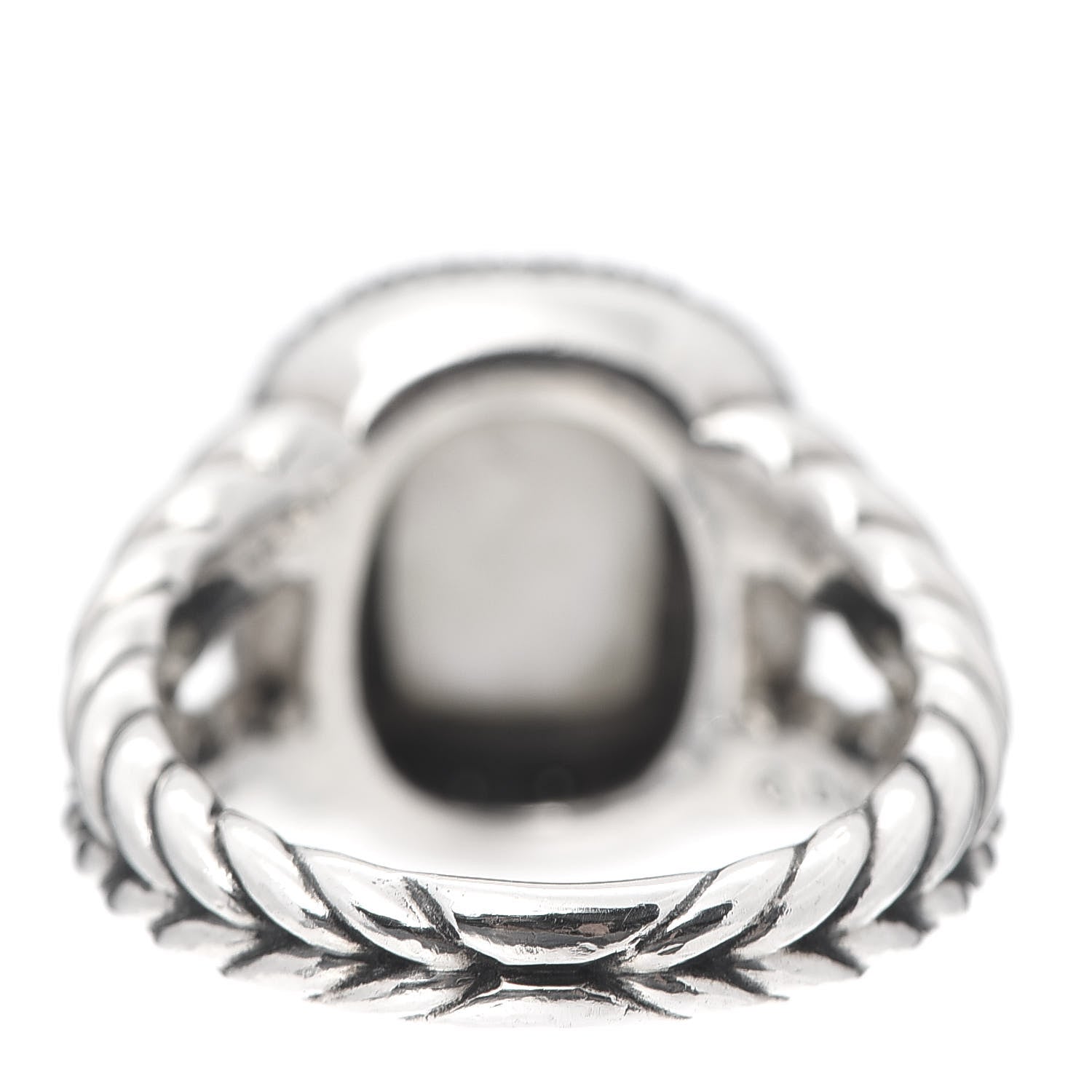 David Yurman Sterling Silver Diamond Moonlight Ice Ring 49 5 4 of 5