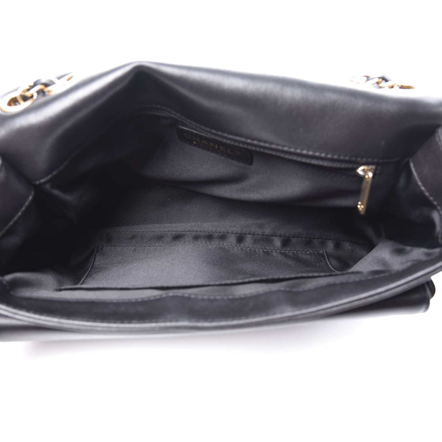 Chanel Lambskin Quilted Large Now and Forever Flap Black 4 of 10
