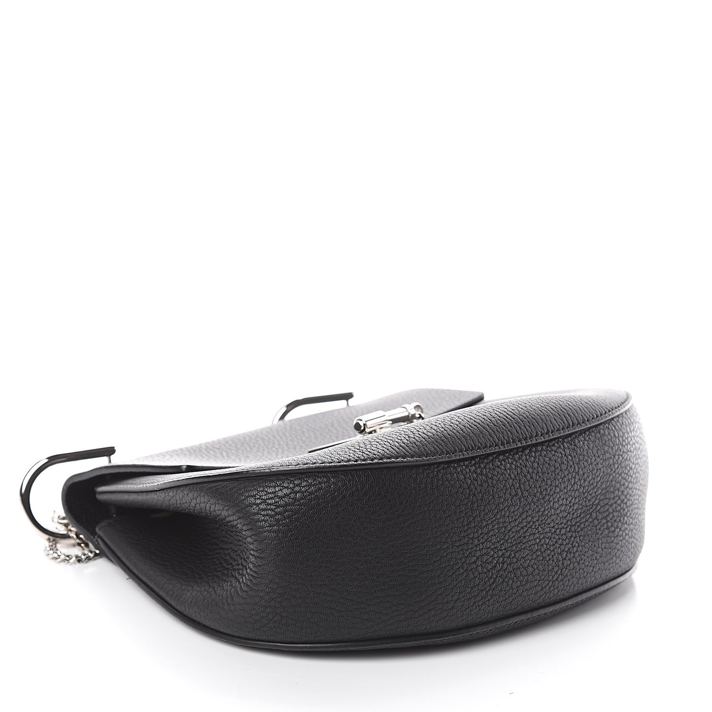 Grained Lambskin Drew Shoulder Bag Black