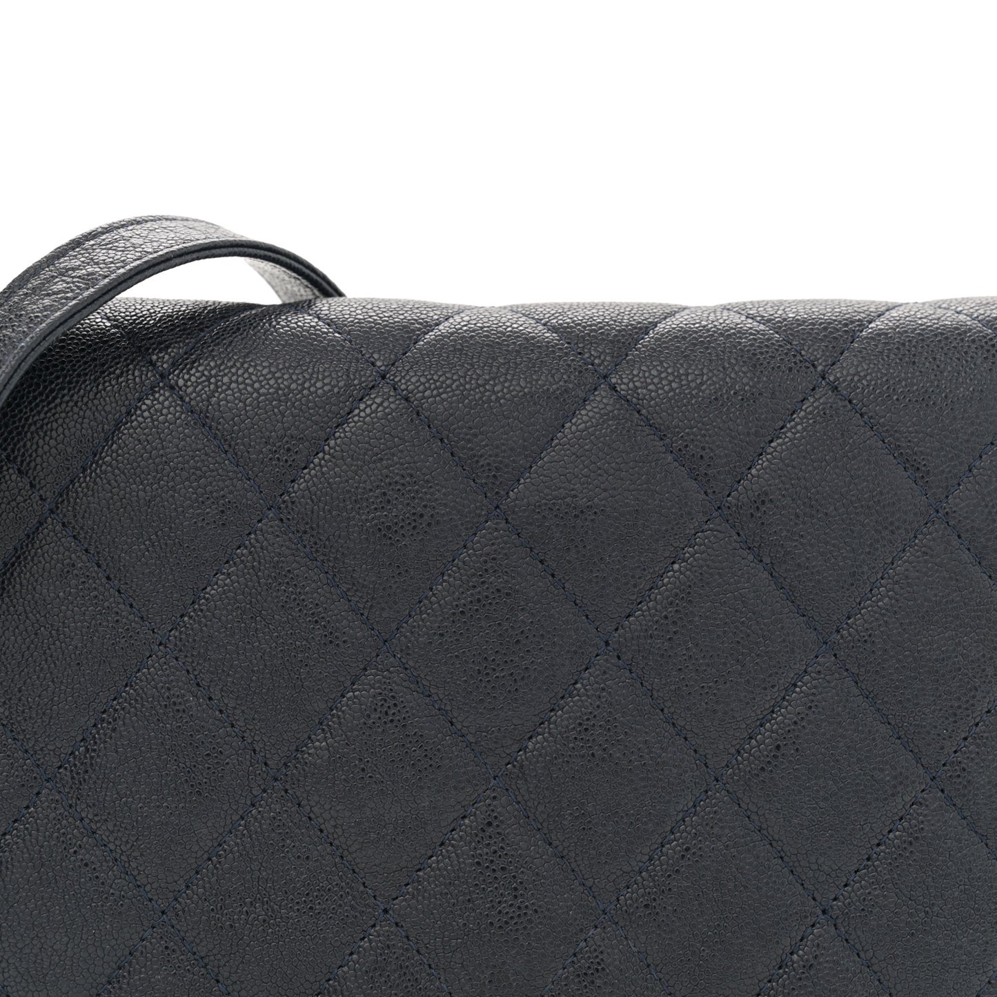 Caviar Quilted Boy Wallet On Chain WOC Navy