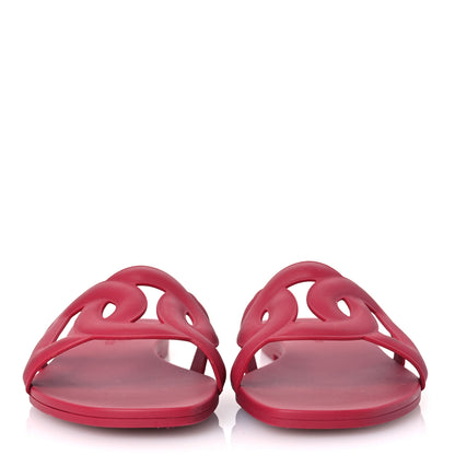 Hermes Rubber Aloha Sandals 35 Rose Baie 3 of 12
