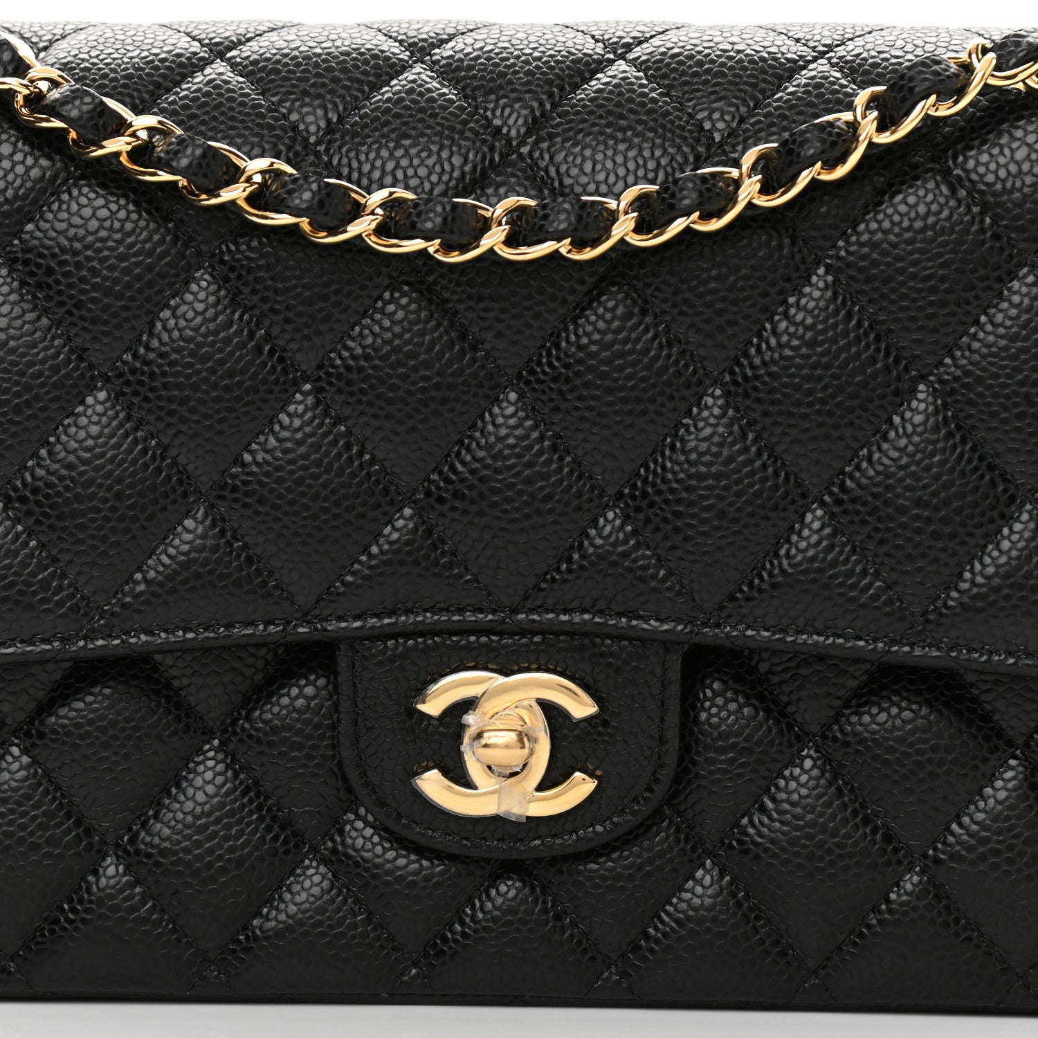 Chanel Caviar Quilted Medium Double Flap Black 9 of 12