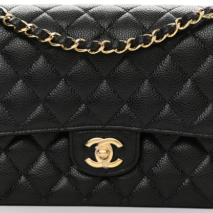 Chanel Caviar Quilted Medium Double Flap Black 9 of 12