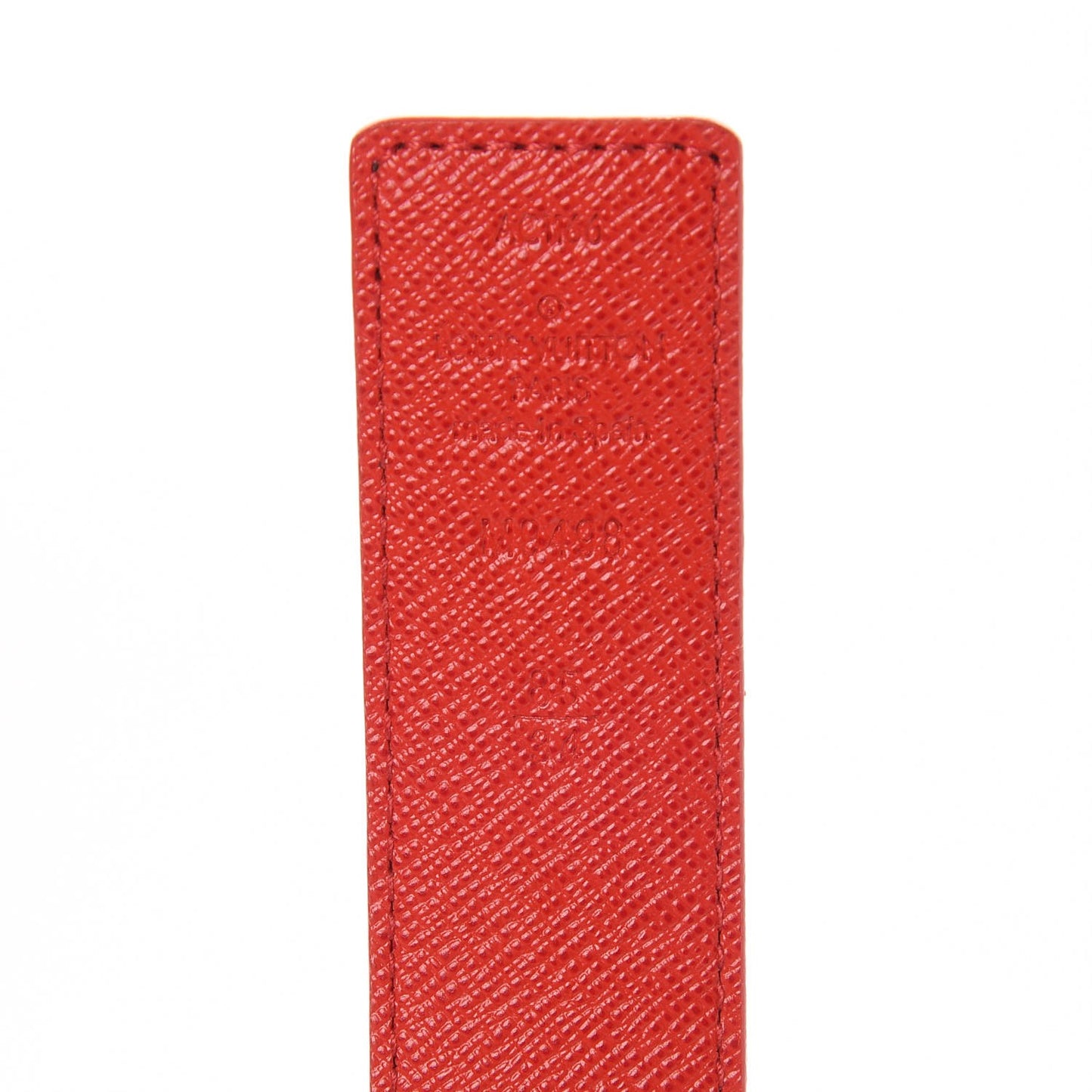 Monogram LV Initiales Reversible Belt85 34 Red