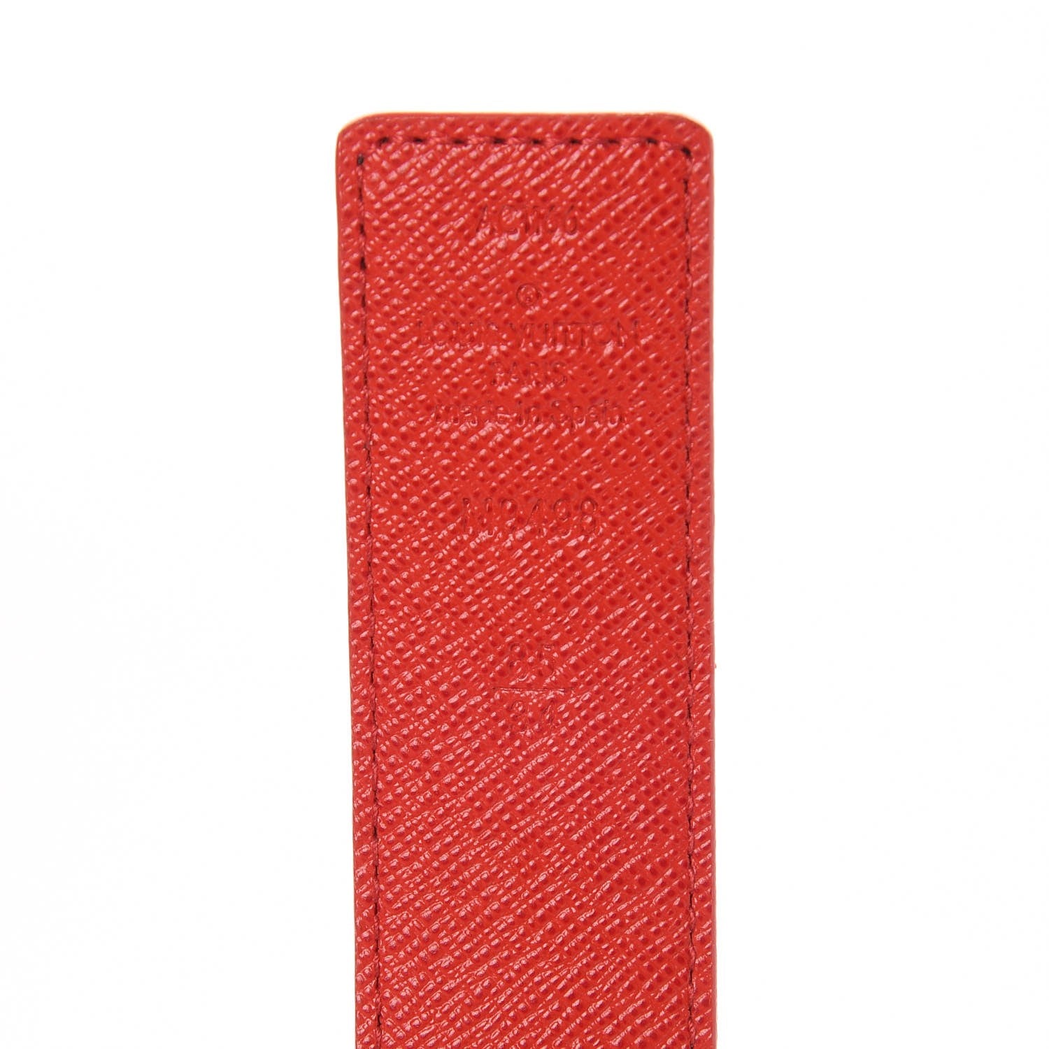 Louis Vuitton Monogram LV Initiales Reversible Belt85 34 Red 4 of 4