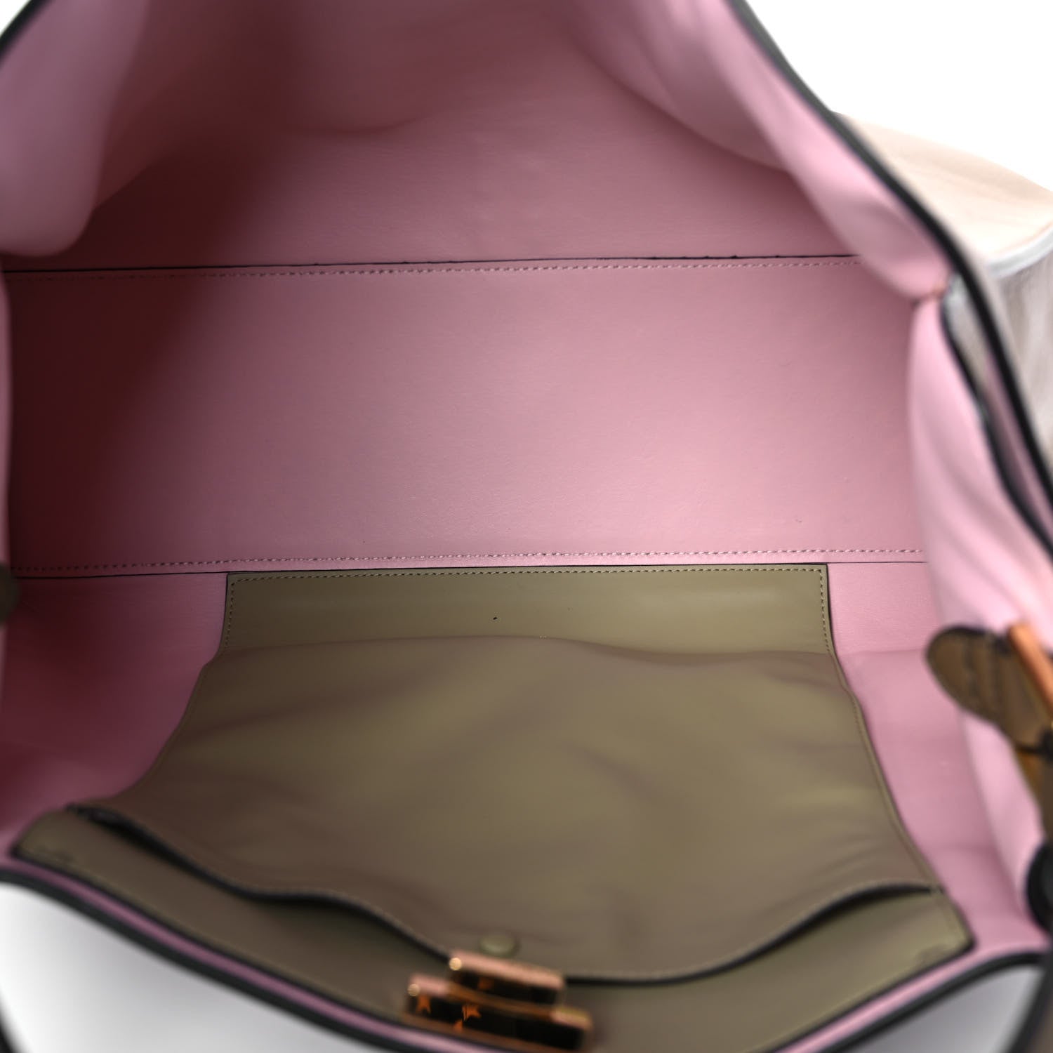 Fendi Vitello Seta Century Large Peekaboo X-Lite Fango Mandorlo 5 of 9