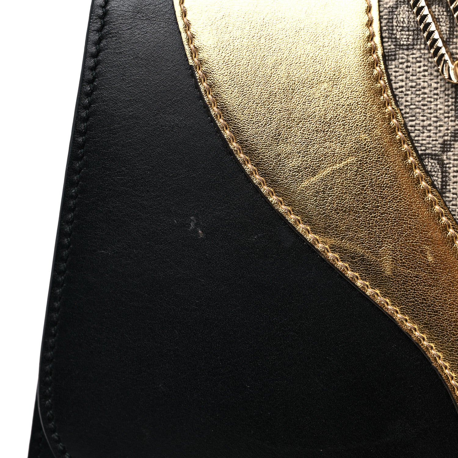 Gucci Nappa GG Supreme Monogram Medium Osiride Top Handle Bag Black Oro Vecchio Beige Ebony 18 of 20