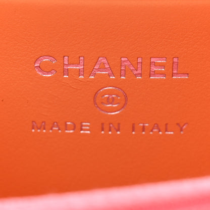 Chanel Caviar Flashy CC Zip Card Holder Wallet Orange 6 of 8
