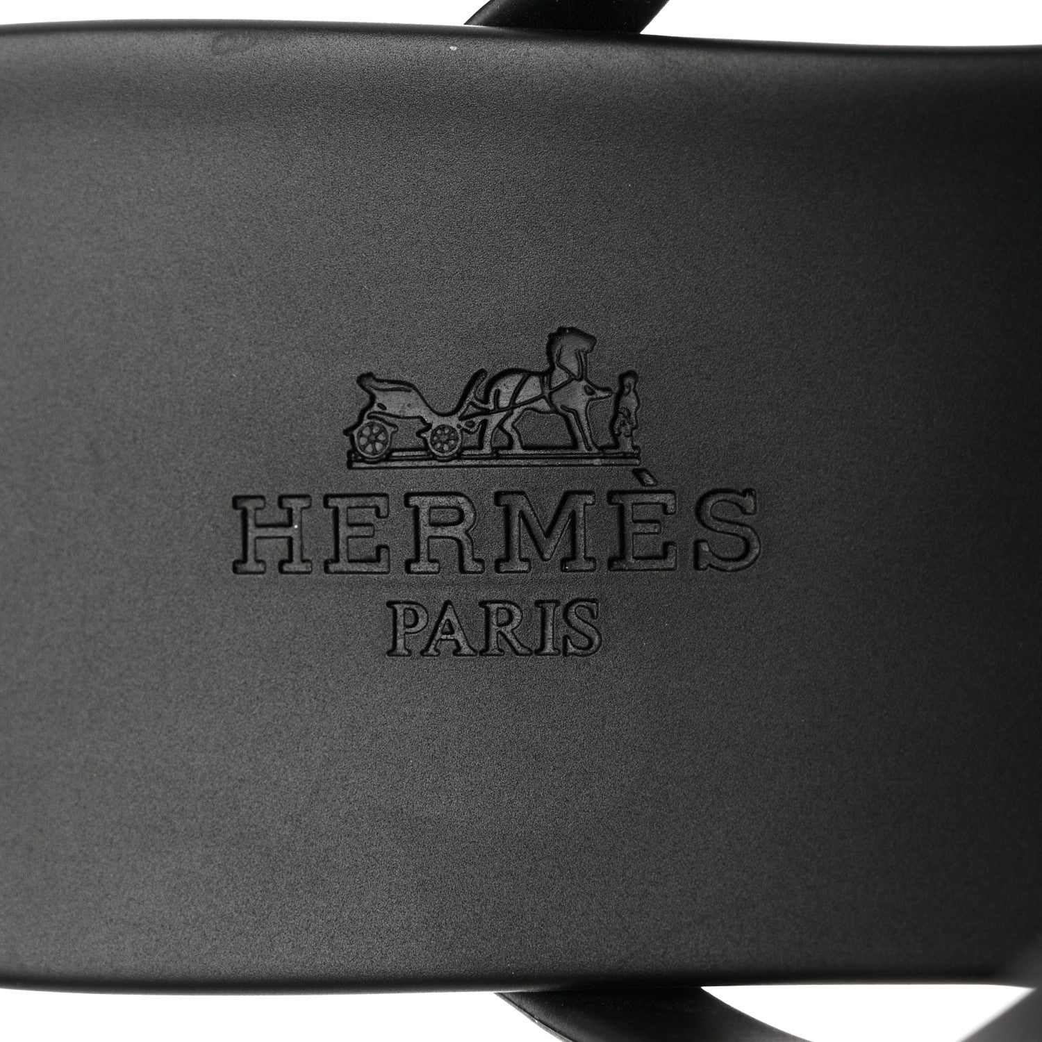 Hermes Rubber Womens Egerie Sandals 38 Black 7 of 9