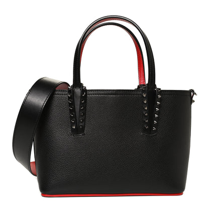 Christian Louboutin Calfskin Spikes Mini East West Cabata Tote Black 1 of 11