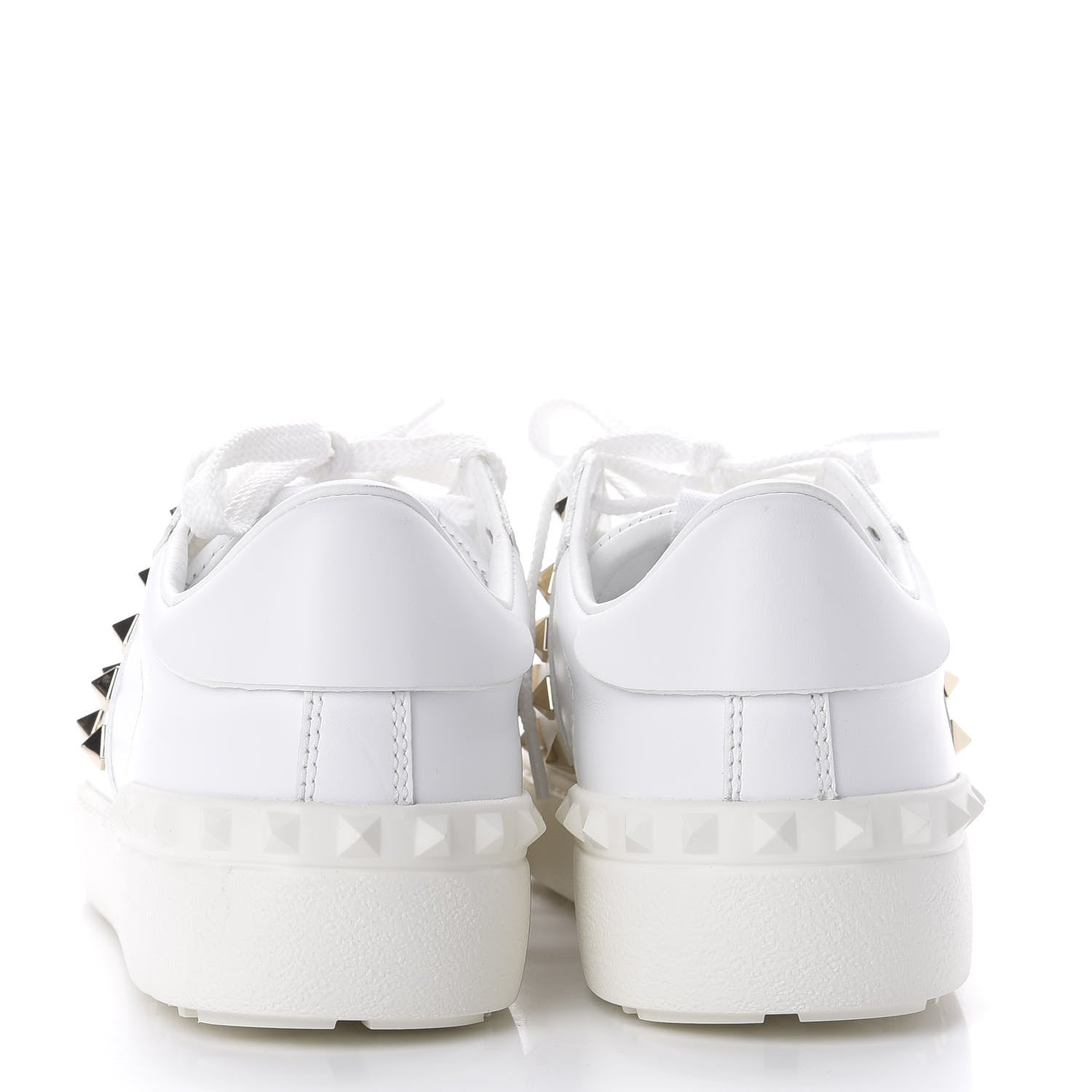 Valentino Garavani Calfskin Rockstud Untitled Open Sneakers 37.5 White 5 of 10