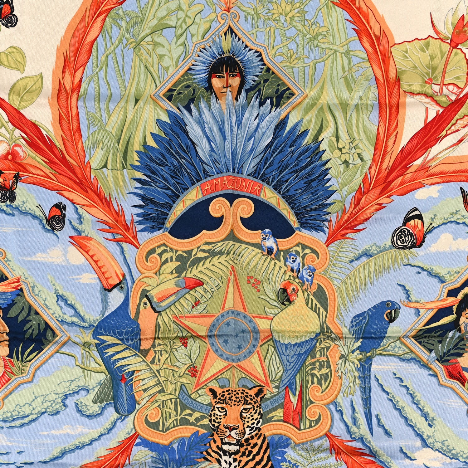 Hermes Silk Amazonia Scarf 90 2 of 4