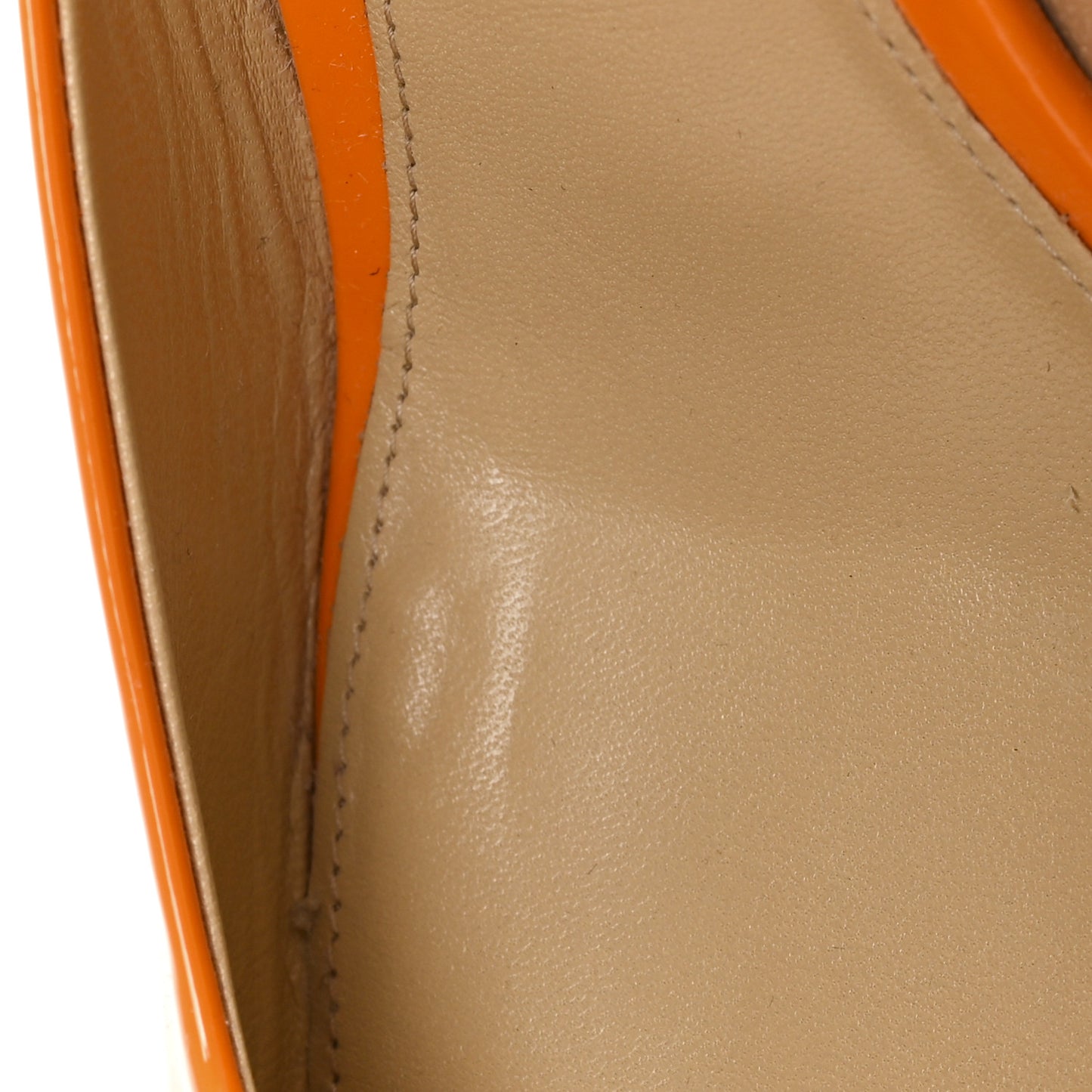 Supergloss Patent Tower 90mm Mule Pumps 36.5 Tangerine