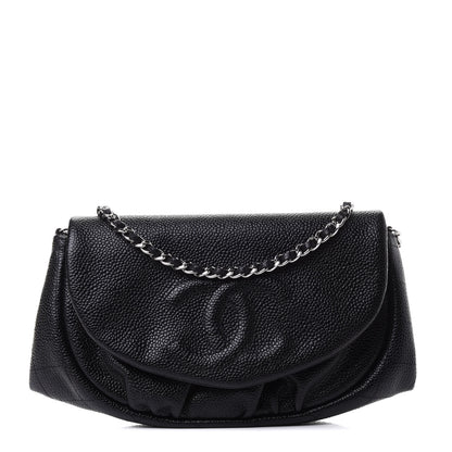 Chanel Caviar Half Moon Wallet On Chain WOC Black 1 of 4