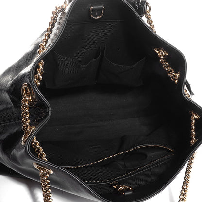 Gucci Patent Medium Soho Chain Shoulder Bag Black 5 of 9