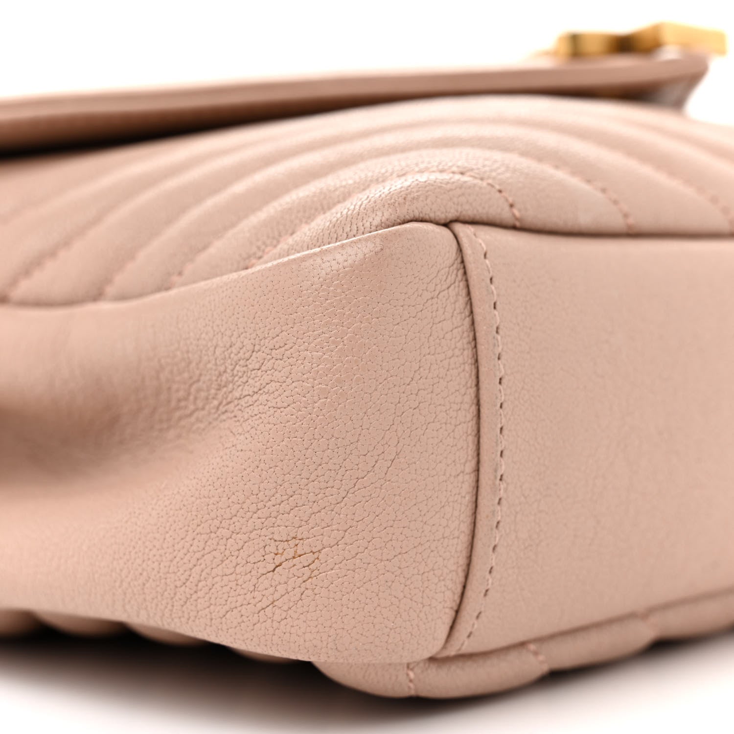 Saint Laurent Sheepskin Matelasse Chevron Monogram Medium College Bag Rose Poudre 9 of 17