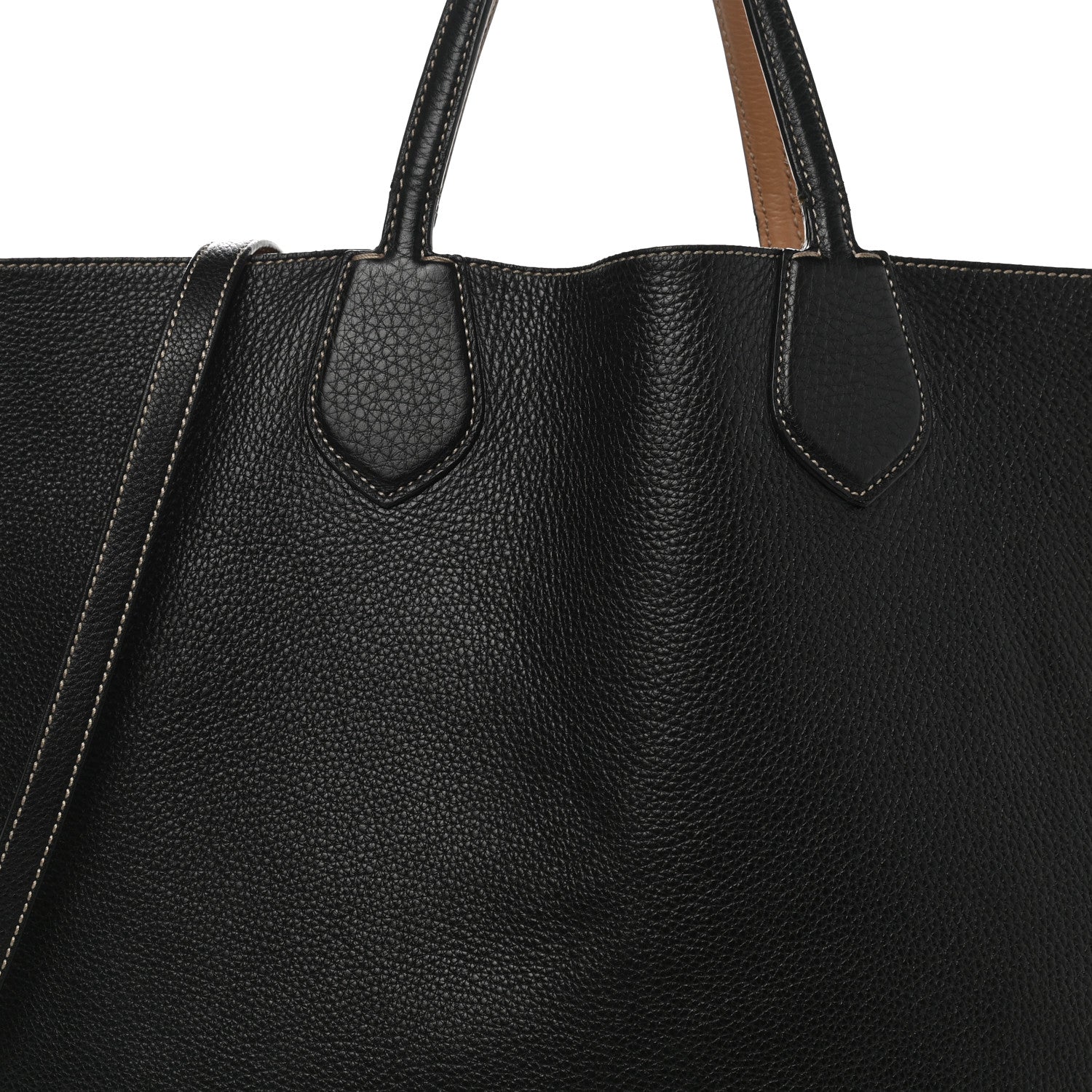 Gucci Cellarius Calfskin Bi-Color Medium Ramble Reversible Tote Black Camelia 11 of 21