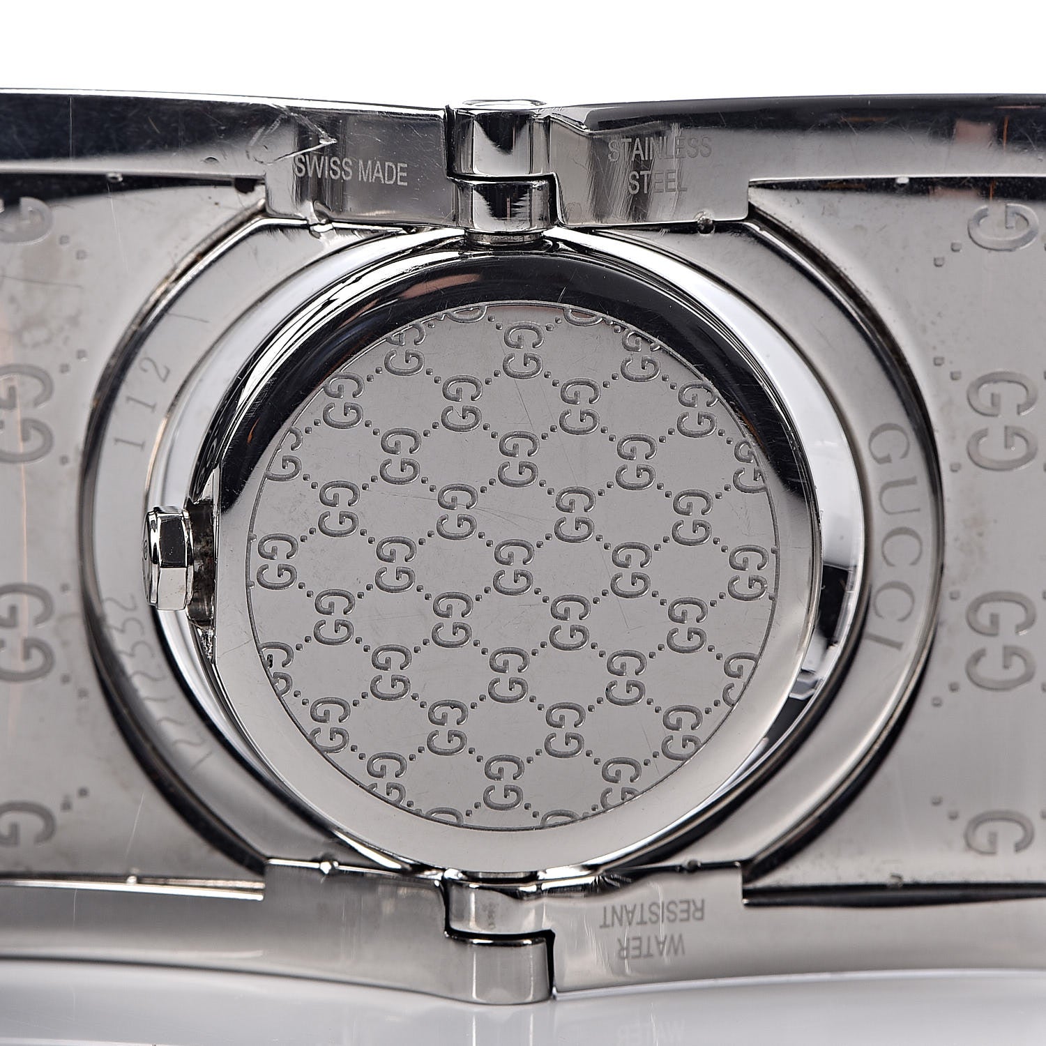 Gucci Stainless Steel Canvas Mother of Pearl 33mm Twirl Monogram Quartz Watch 5 of 11
