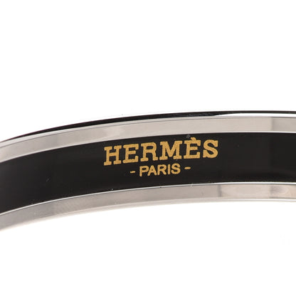 Hermes Enamel Printed Narrow Le Cles Bracelet 65 Platine White 4 of 6