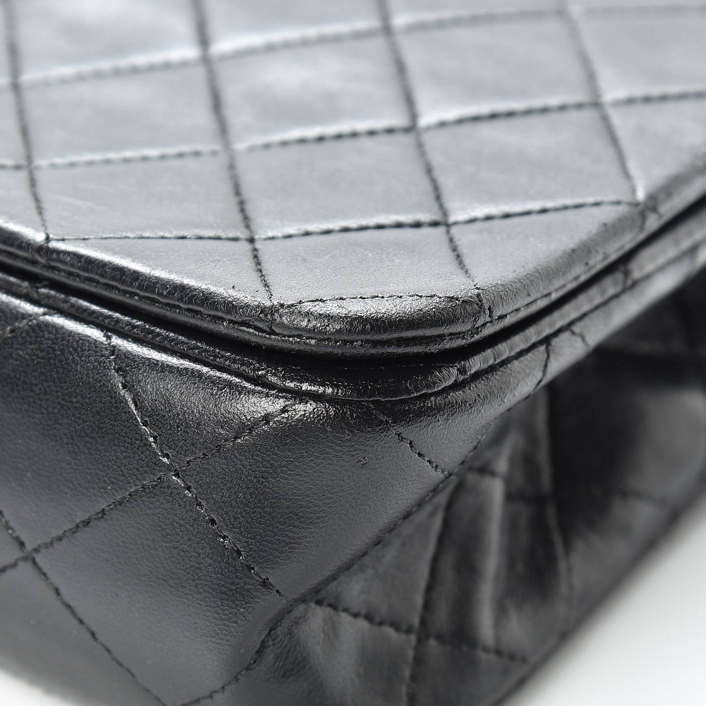 Lambskin Quilted Small Single Flap Black