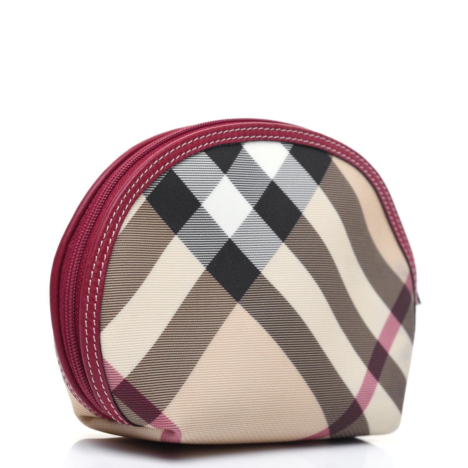 Burberry Nova Check Pouch Red 3 of 11