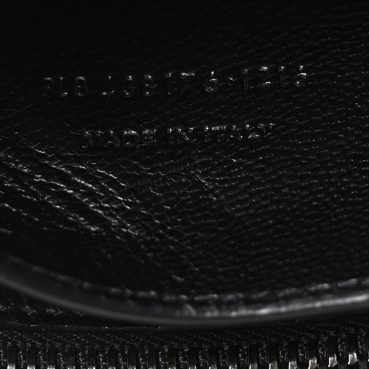 Calfskin Crocodile Embossed Medium West Hollywood Monogram Fold-Over Black