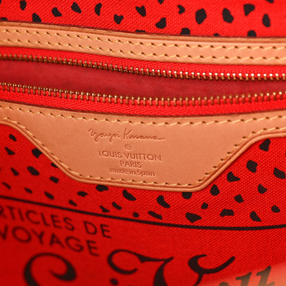 Louis Vuitton Monogram Kusama Waves Neverfull MM Red 6 of 8