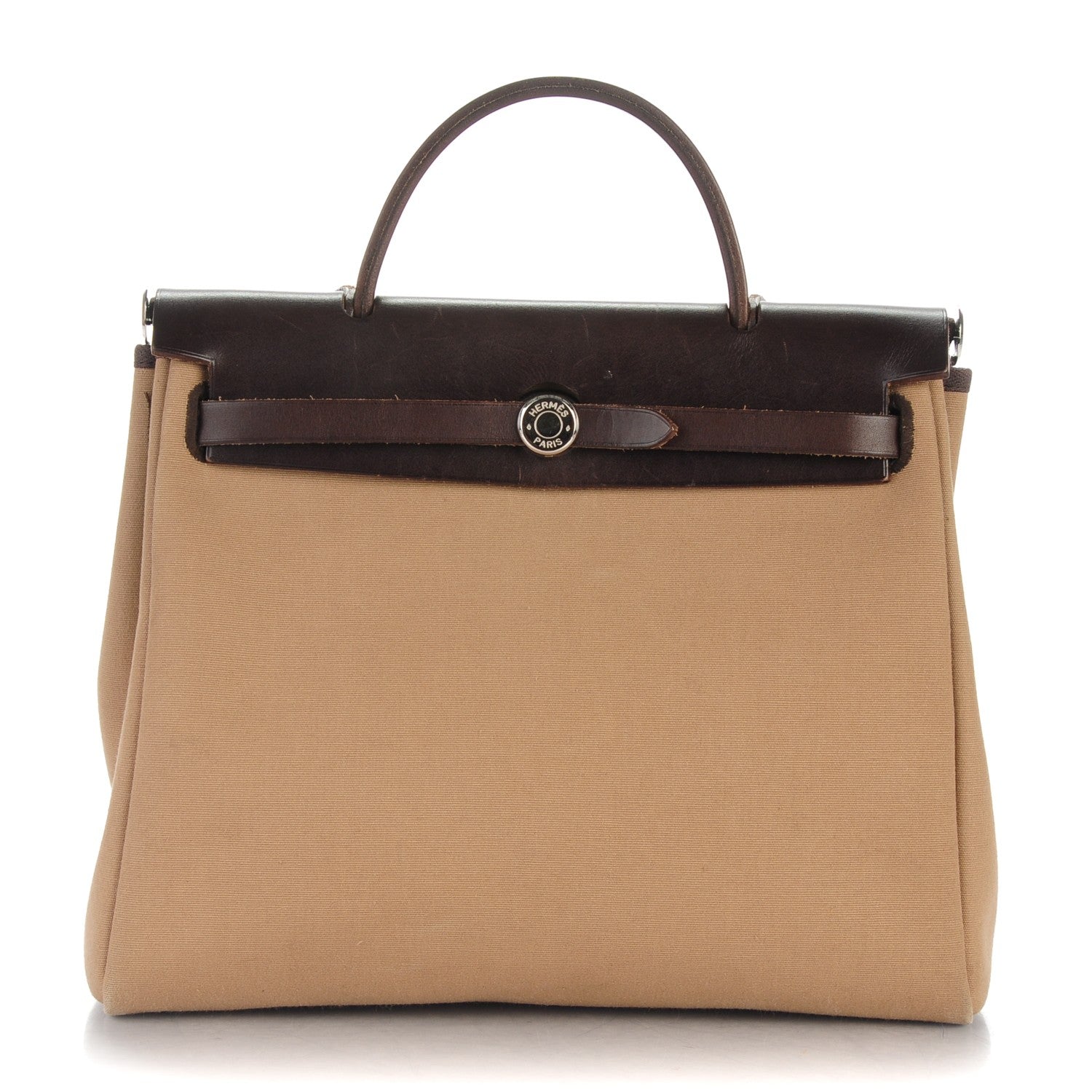 Hermes Vache Hunter Toile Herbag 30 PM Etoupe Ebene 1 of 8